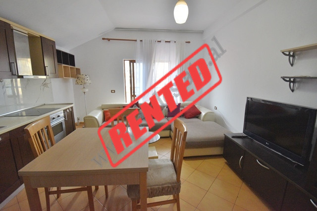 Apartament 1+1 me qira ne rrugen Miftar Gerbolli ne zonen e Don Boskos ne Tirane.
Pozicionohet ne k